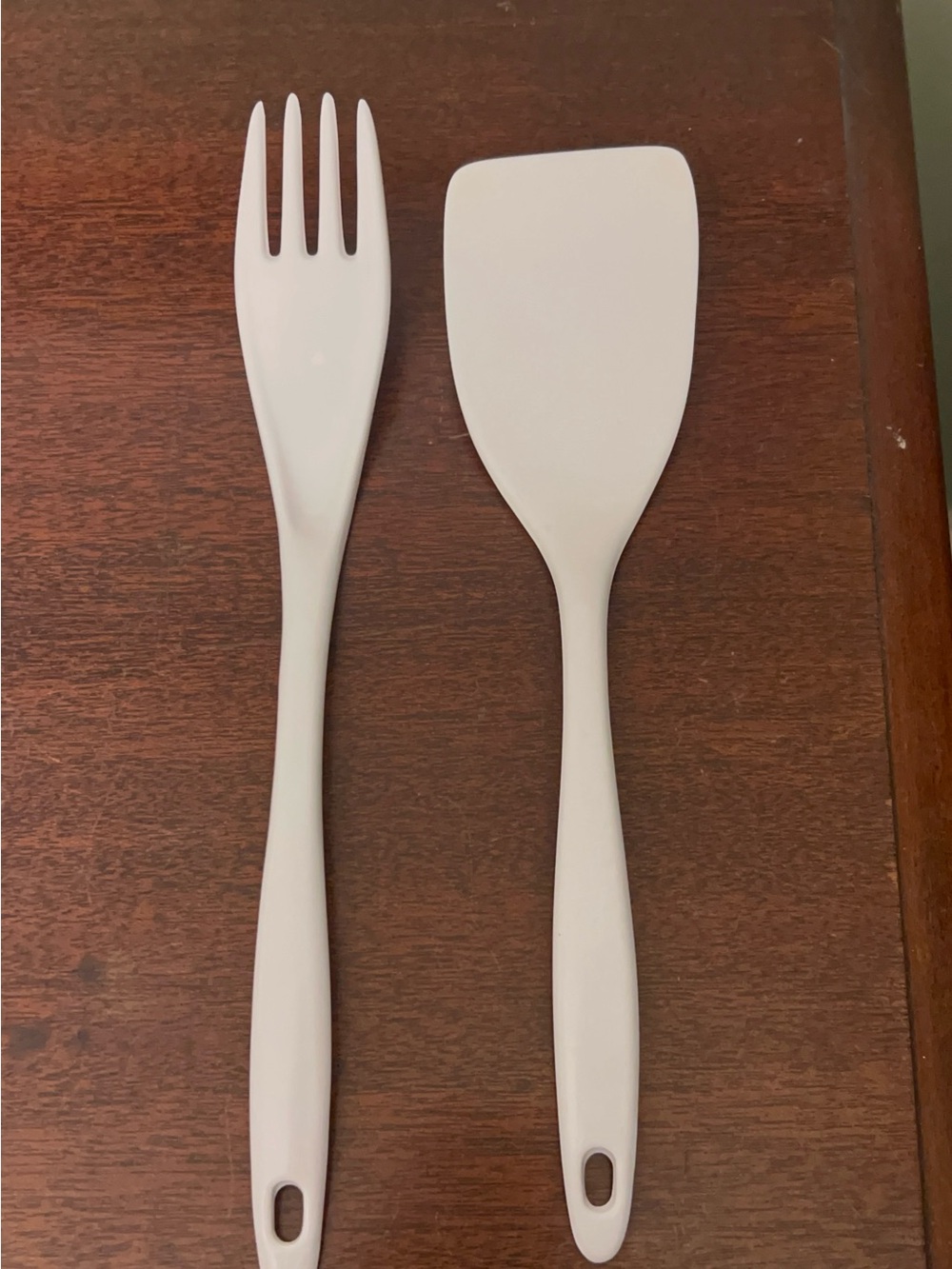 Melamine Ware White Spatula Turner Flipper Fork Utensils Set